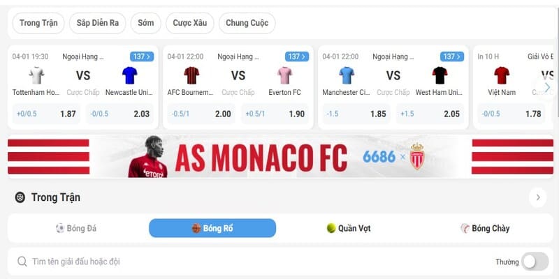 Cá cược thể thao không hạn chế tại nhà cái VNBET